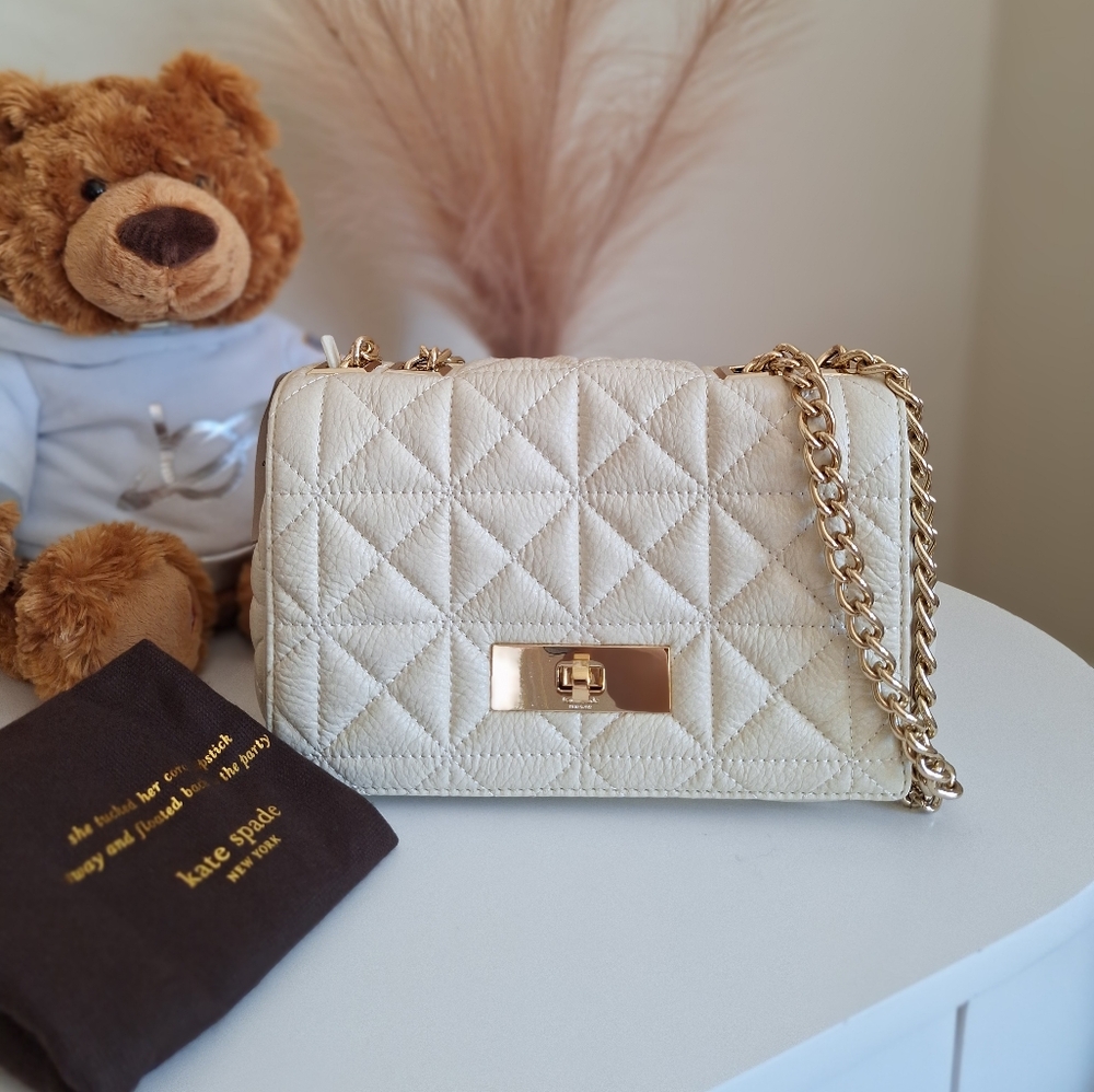 KATE SPADE Sedgewick Place Fairlee Mercury QUILTED SHOULDER BAG Cross Body $428
